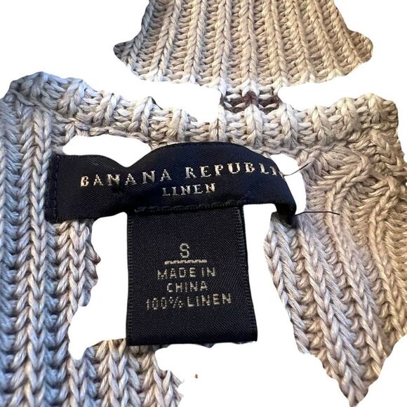 Banana republic 100% linen Men's Biege Sweater - Picture 3 of 8